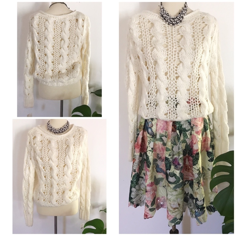 NWT Willow & Clay Fisherman Chunky Knit Sweater S​​​​​​